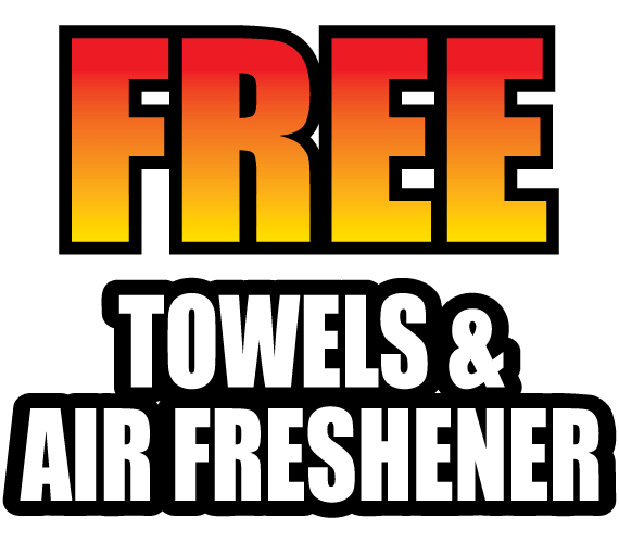 amenities free towels and air freshener